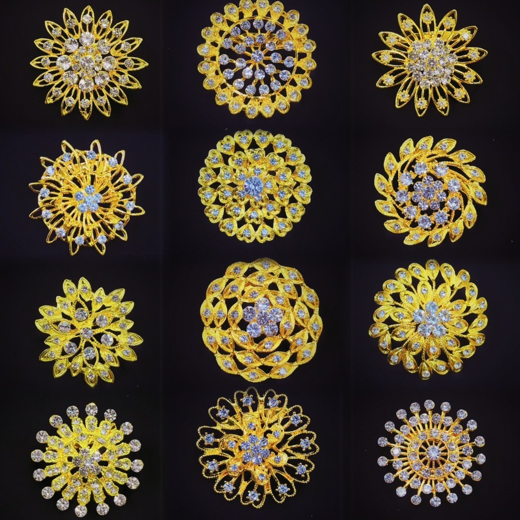 เข็มกลัดประดับเสื้อ ติดหน้าอก เข็มกลัดดอกไม้ติดสังวาลย์ ชุดไทยประยุกต์