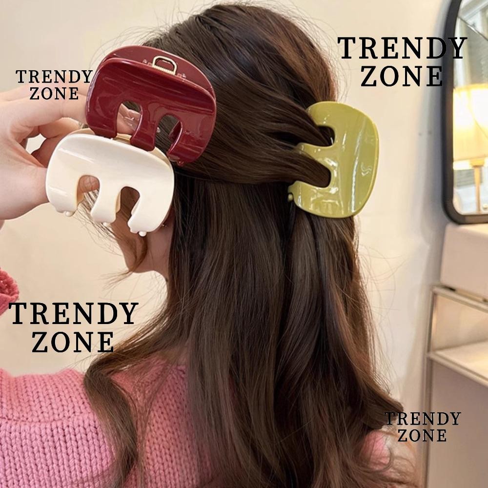 TRENDYZONE กิ๊บติดผม, กิ๊บติดผมขนาดเล็กรูปตัว M สีทึบ, เครื่องประดับผมที่คาดผมลายเสือดาว