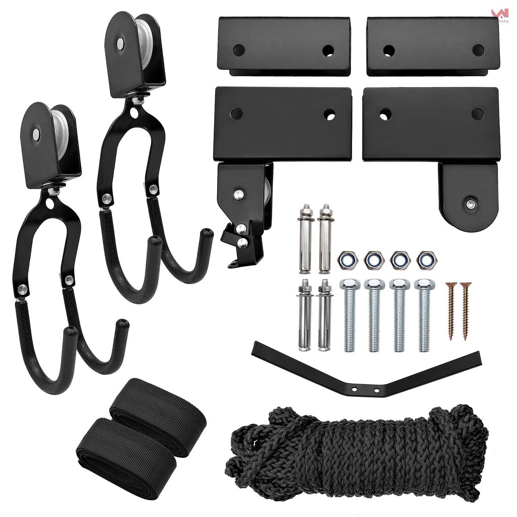 Kayak Lift แขวนรอกระบบ Kayak เพดาน Rack โรงรถเพดานสําหรับจักรยาน Paddleboard Canoe
