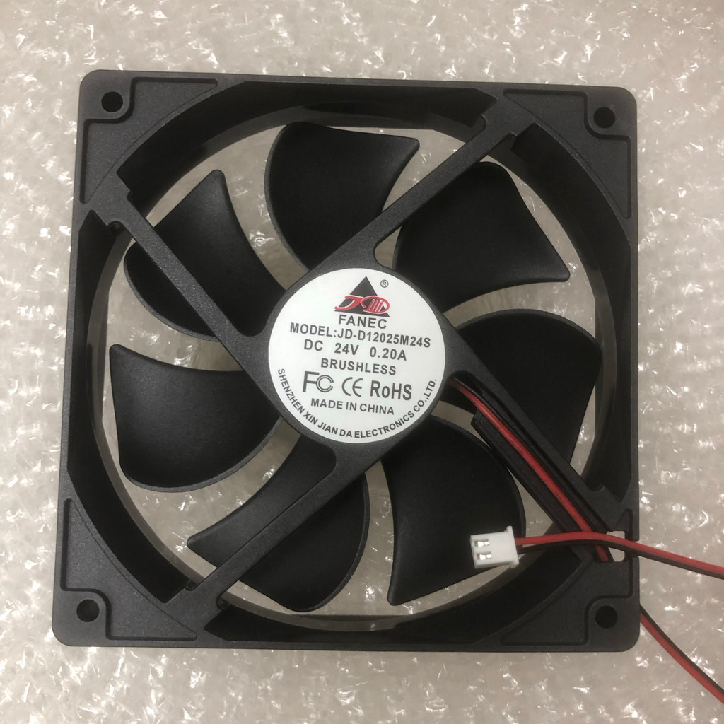 JD DC Fan JD-D12025M24S DC24V0.20A แชสซีอินเวอร์เตอร์พัดลมระบายความร้อนเงียบ 12CM