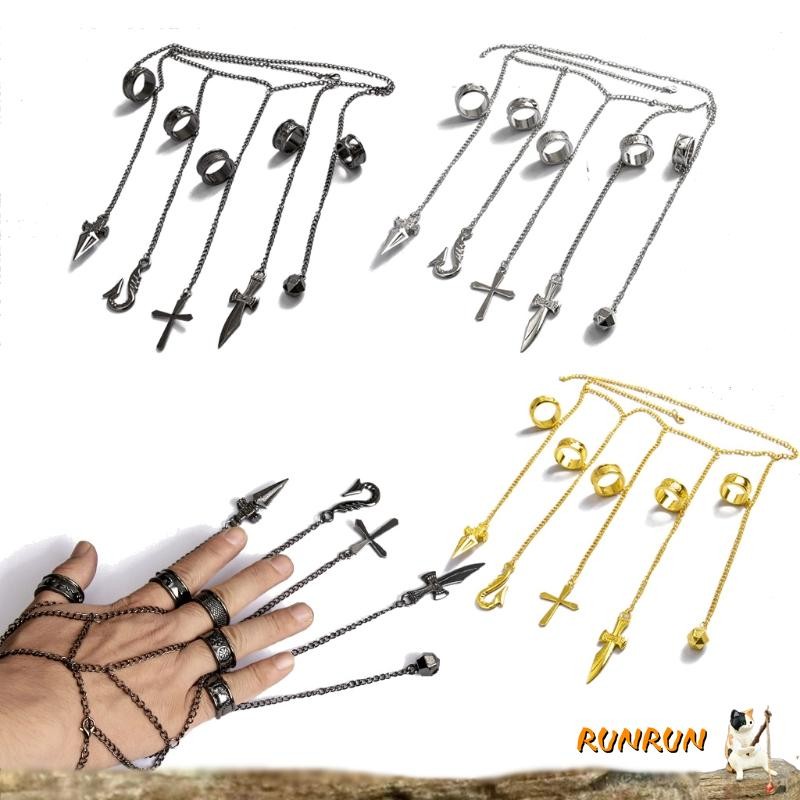 RUNN Full-five Rapers Hunter คอสเพลย์เครื่องประดับแหวน Kurapika Chain สร้อยข้อมือ
