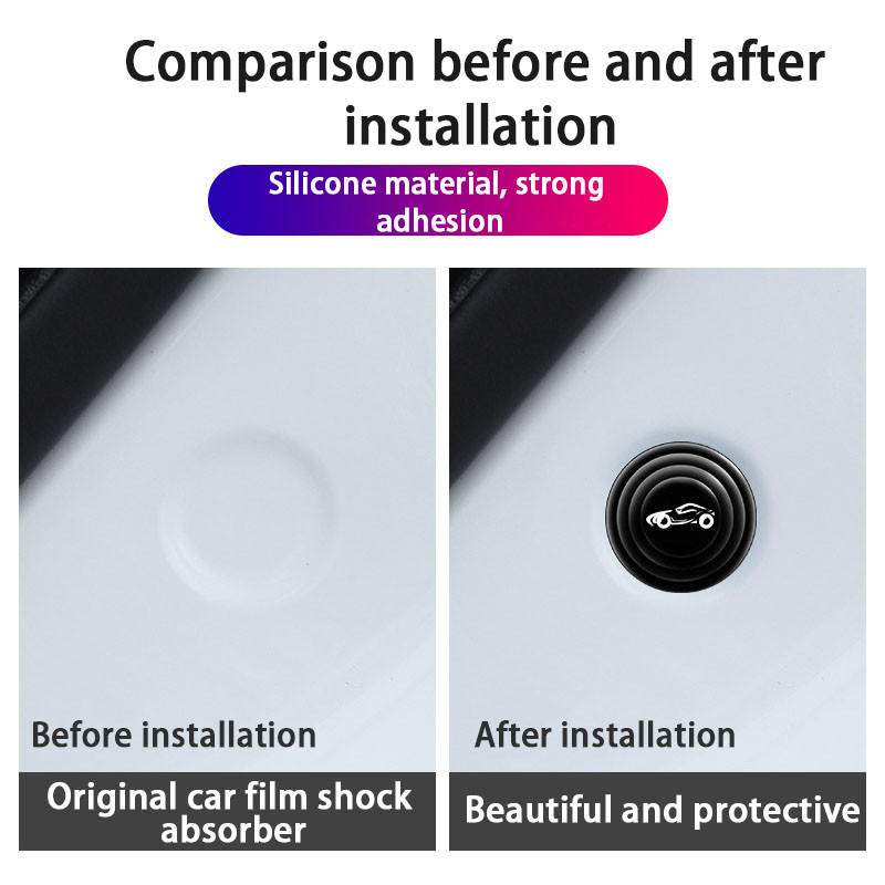 LIUOOP 1pcs Auto กันกระแทกซิลิโคน ปิดผนึกแผ่นยางอุปกรณ์เสริมรถยนต์ประตูรถ Anti-Collision กาวสติกเกอร์ - รูปที่ 3