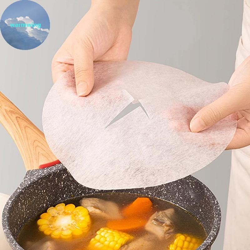 Warmwing 60 แผ่นทิ้งกระดาษดูดซับน้ํามันซุปอาหารน้ํามันสุขภาพกระดาษกรองเกรดอาหาร Baking Oil Absorption ฟิล์ม Gadgets ครัว TH