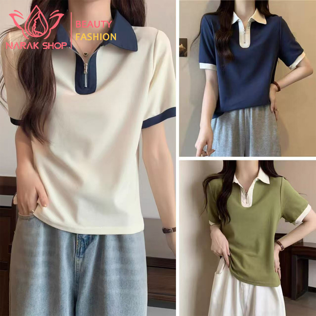 เสื้อผู้หญิงแขนสั้น ใส่แล้วหุ่นดีและกระชับ