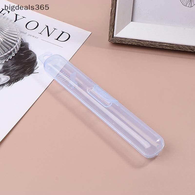 [bigdeals365] 1ชิ้นใสกล่องเก็บแปรงสีฟันกรณีสุขอนามัยเดินทางแบบพกพาผู้ถือคอนเทนเนอร์กล่องแปรงสีฟันออแกไนเซอร์เครื่องมือห้องน้ําหุ้นใ