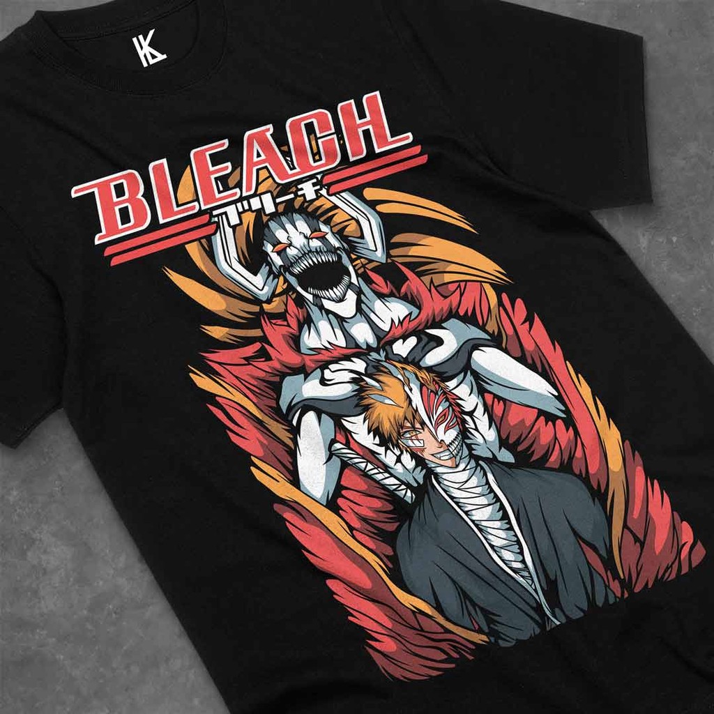 เสื้อยืด Bleach Zaraki Kenpachi Ichigo Bankai Manga Strip เสื้อสยองขวัญทุกขนาด