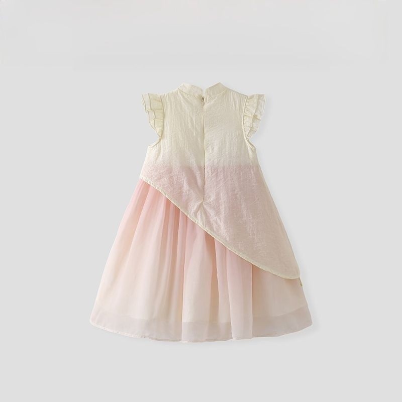 สาวๆเสื้อผ้าเด็กผู้หญิงที่บอบบางและเป็นมิตรกับผิว2025สไตล์ตะวันตกเจ้าหญิงจีนหวานเด็กชุดเด็ก5.14สด - รูปที่ 2