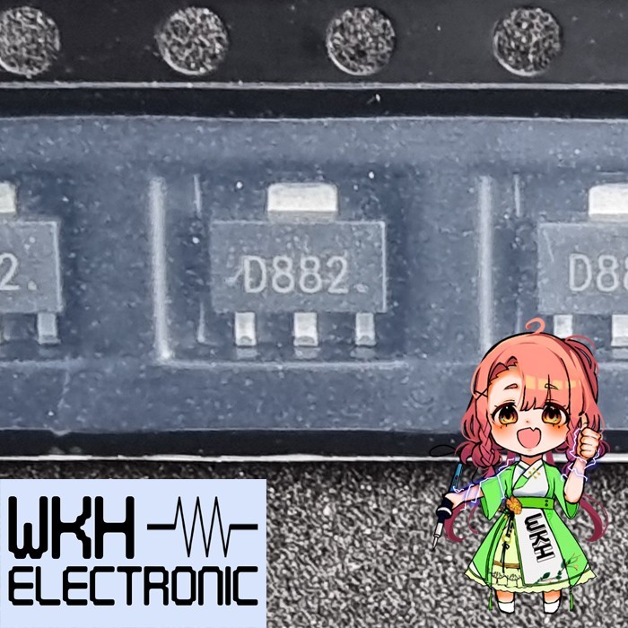 เครื่องมือชิ้นส่วน ORI D882 SMD 2SD882 ทรานซิสเตอร์ NPN BD12 3A 40V SMT