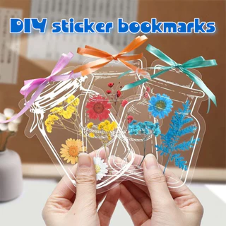 สินค้ามีคุณภาพ ที่คั่นหนังสือ 20ชิ้น แบบใส ลายดอกไม้แห้ง DIY แฮนด์เมด bookmark