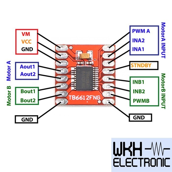 EWR27 TB6612FNG ไดร์เวอร์มอเตอร์ DC คู่ 1A