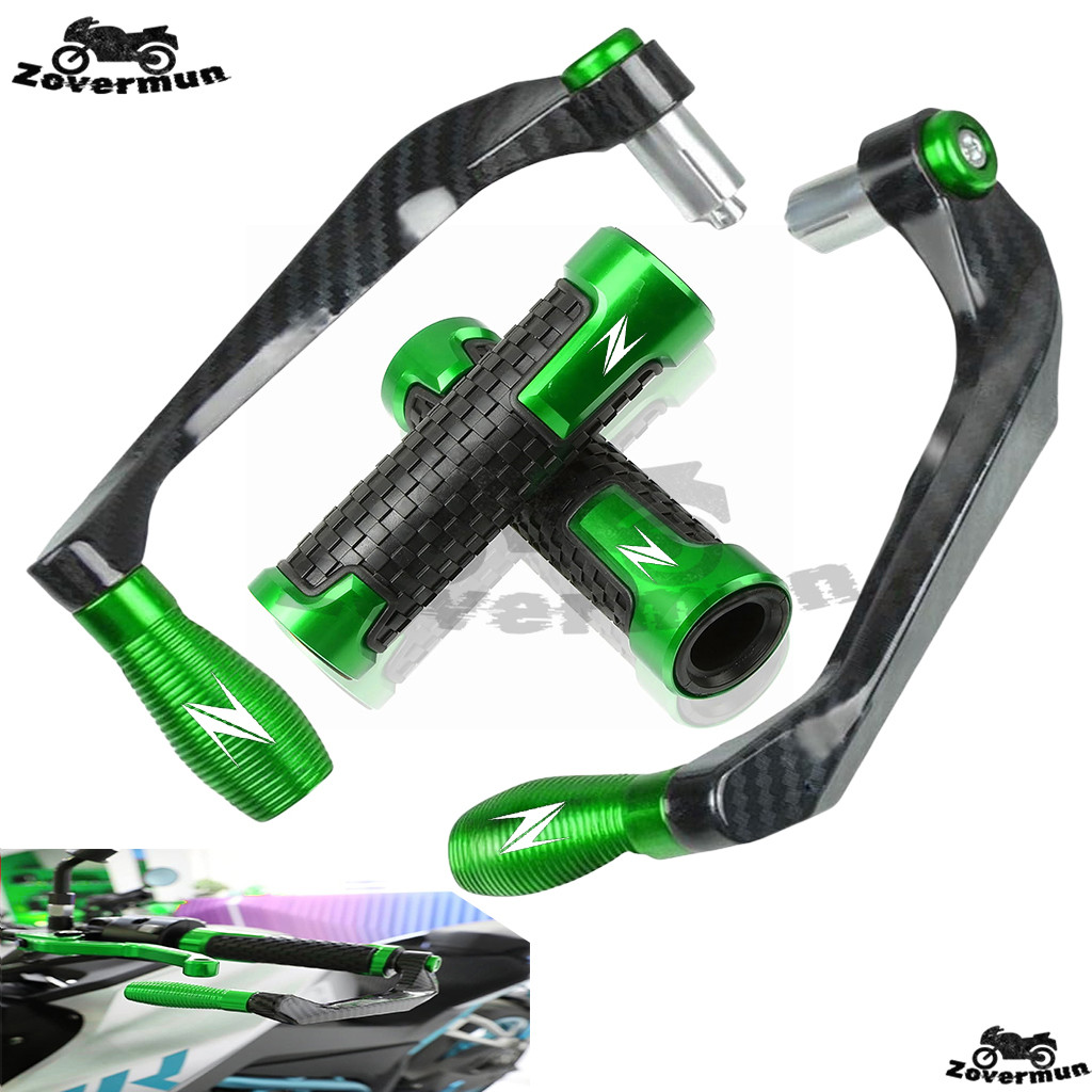 สำหรับมอเตอร์ไซค์ Kawasaki Z400 Z650 Z900 Z900RS Z1000 ชุดแฮนด์จับอลูมิเนียม CNC พร้อมการ์ดคันโยก สำหรับแฮนด์ขนาด 22 มม. 78 สากล
