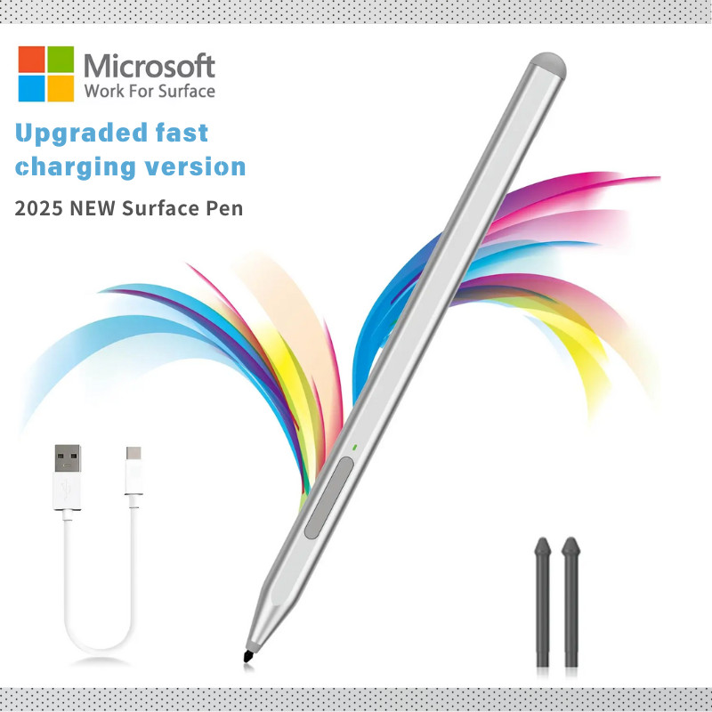 ปากกาสไตลัสปากกาพื้นผิวสําหรับ Microsoft Surface Pro11/10/9/8/X/7+/6/5/4/3, Surface Go 4/3/2/1, Surface Laptop1-6/Studio/Book 3/2/1 พร้อมยางลบ