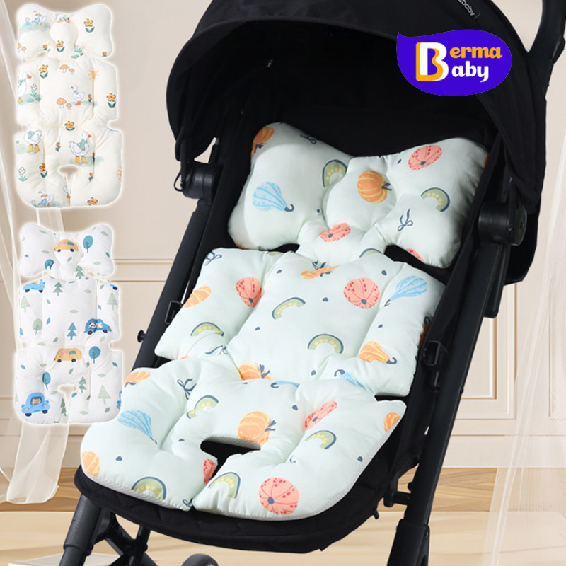 Berma Baby เบาะรองรถเข็นเด็ก ผ้าฝ้ายระบายอากาศ นุ่มสบาย เหมาะสําหรับทุกฤดูกาล ใช