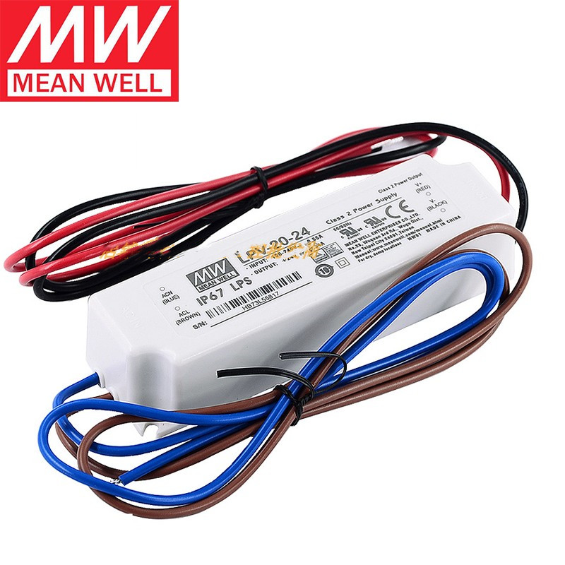 MEAN WELL LPV-100-12V กันน้ำ 24V แหล่งจ่ายไฟ LPH-18 20 35 60 150-12 24 LED driver