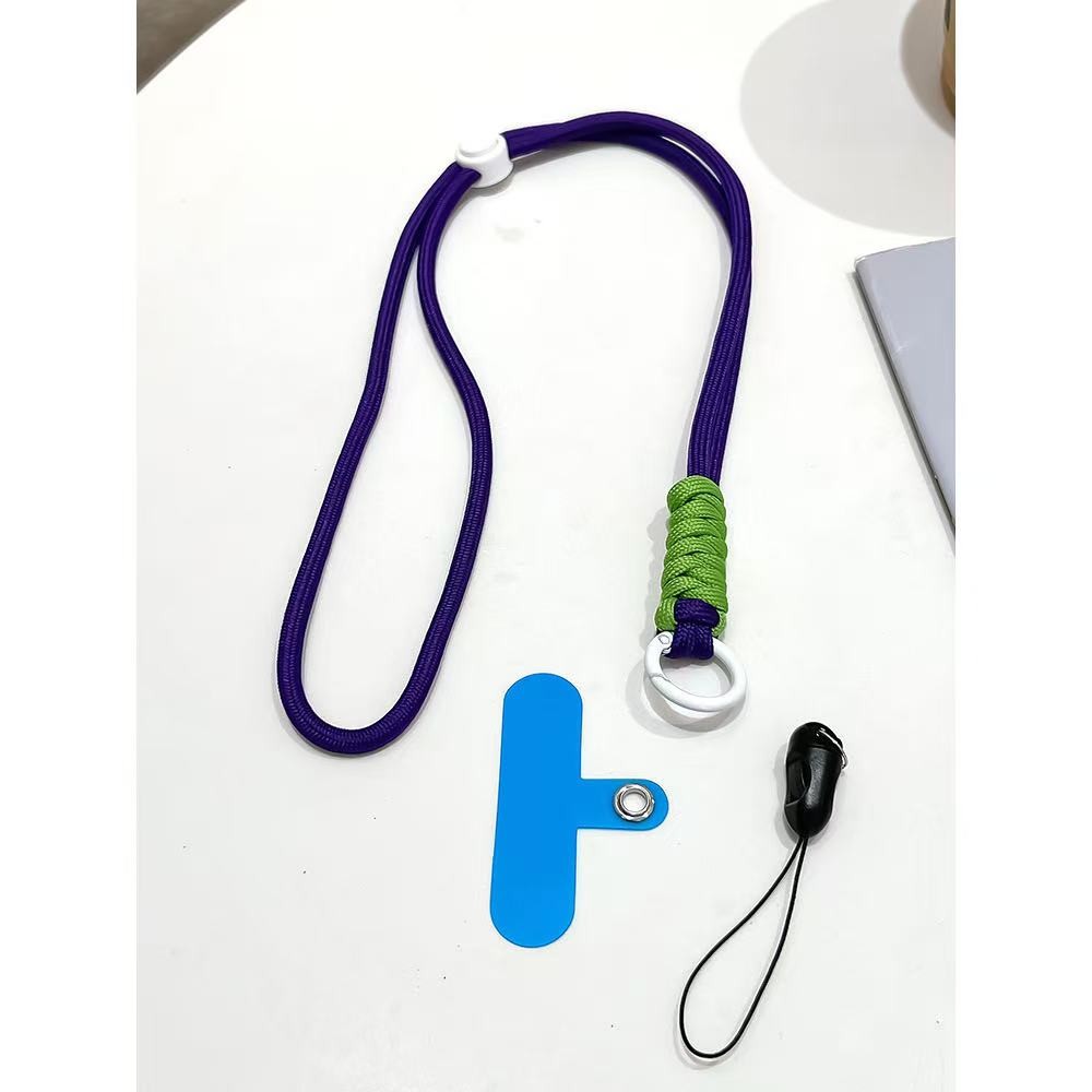 สายเชือกคล้องโทรศัพท์มือถือ ป้องกันการสูญหาย สีพื้น แบบสากล - รูปที่ 4