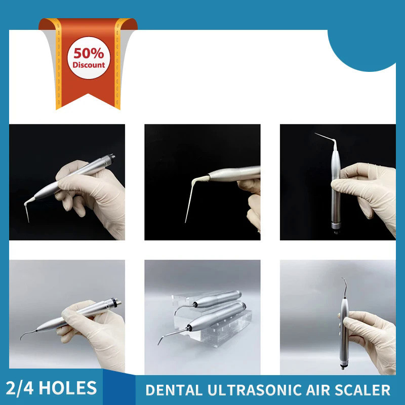 Dental Ultrasonic Air Scaler Teeth Cleaning 2/4 Holes 3Tips air Scaler Handpiece with G1/ G2 / G3 sc