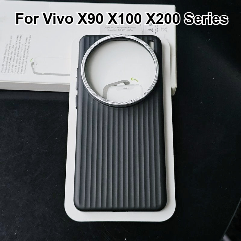 สําหรับvivo X200 X100S X100 Pro Miniแฟชั่นSimple Ultra Thinผิวรู้สึกFrosted Anti-SLIPลูกฟูกX90 X100 Ultra PCกันกระแทกเคสโทรศัพท์โลหะเลนส์กรอบปุ่มส่วนบุคคล