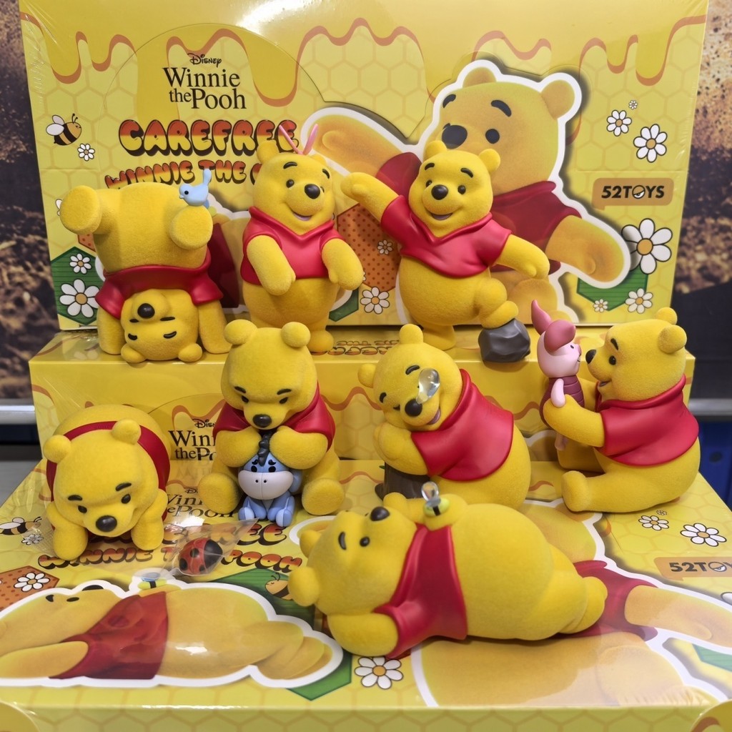 ของแท้ Disney Carefree Winnie the Pooh Series Blind Box Handmade ของขวัญตกแต่งอินเทรนด์หญิง NS