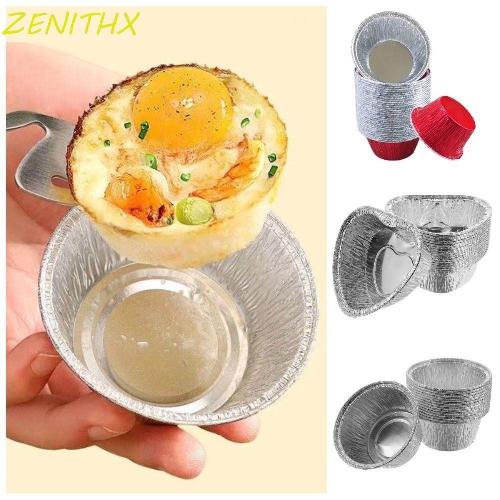 Zenithx 50 ชิ้นอลูมิเนียมฟอยล์ดีบุกถาดอบ,ทิ้ง Non-stick Baking ถ้วยถาด,ภาชนะบรรจุอาหารความร้อนอย่างรวดเร็วปฏิบัติเกรดอาหารถาด Tinfoil Catering
