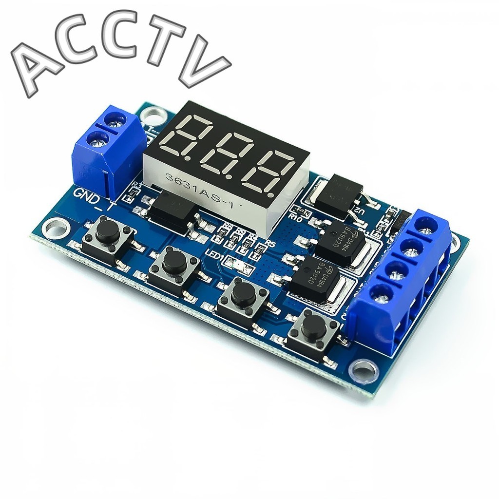 1/3PCS DC 12V 24V Dual MOS LED Digital Time Delay Relay Trigger Cycle Timer Delay Switch Circuit Board Timing Control โมดูล DIY