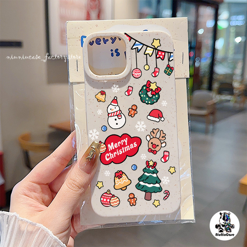 สําหรับเคสไอโฟน11 เคสโทรศัพท์ ของขวัญคริสต์มาส For iPhone 11 14 15 12 13 16 Pro Max X XS XR 6P 7P 8 Plus MINI เคสไอโฟน