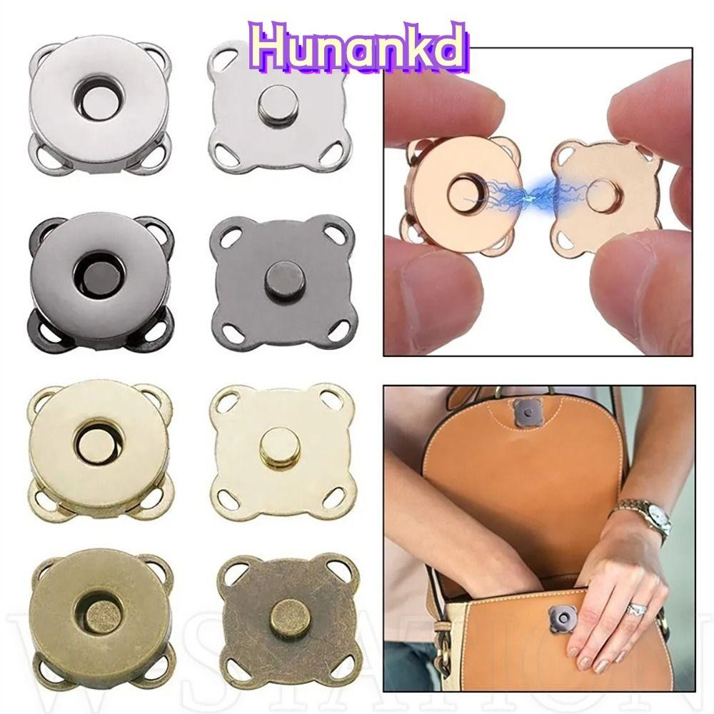 Huan 1 คู่ตัวยึด Claspsps ปุ่ม, DIY กระเป๋าสตางค์หัตถกรรม Plum Blossom ปุ่มโลหะ, กระเป๋าอุปกรณ์เสริม Self-เย็บ 14/18 มม.ปุ่ม Snap สําหรับเสื้อผ้ากระเป๋ารองเท้า