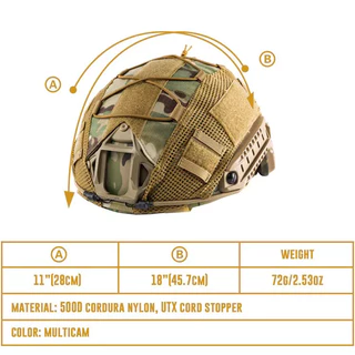Booiu FAST หมวกกันน็อคยุทธวิธีกลางแจ้งการล่าสัตว์ Airsoft หมวกกันน็อคผ้า Camo หมวกกันน็อคอุปกรณ์เสริม