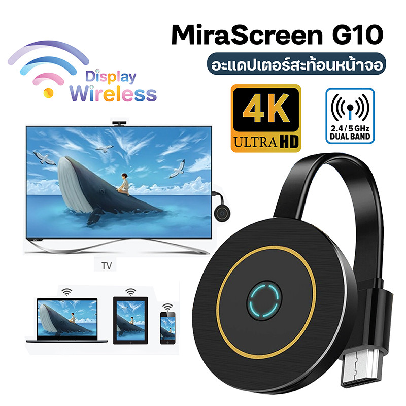 สะท้อนหน้าจอ HD TV 4K Projector สายเคเบิ้ล HDMI Dongle TV Stick miracast Airplay Receiver Screen Mirroring