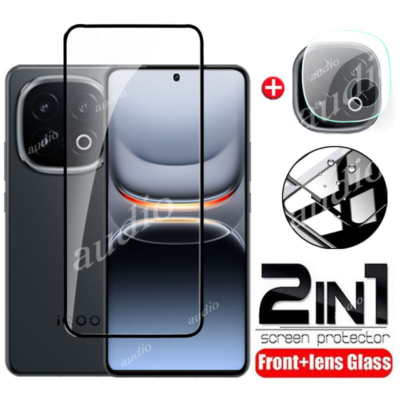 Iqoo 13 5G 2024 2in1 ฟิล์มกระจกนิรภัยสําหรับ iqoo 13 iqoo13 5G 2024 ป้องกันหน้าจอ Soft HD เลนส์กล้อง