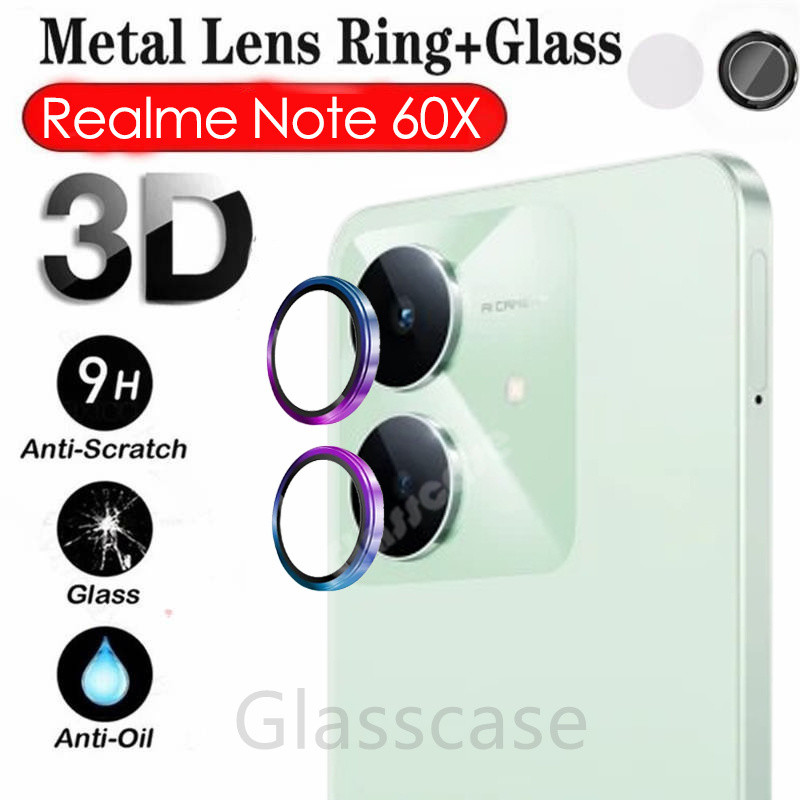 สําหรับRealmeหมายเหตุ70T 60X 70 60 50 X Note70 Note70T Note60X Note60 Note50 RealmeNote60X 2024 9H HDกระจกนิรภัยอลูมิเนียมโลหะกล้องเลนส์Protectorหน้าจอป้องกันฟิล์ม