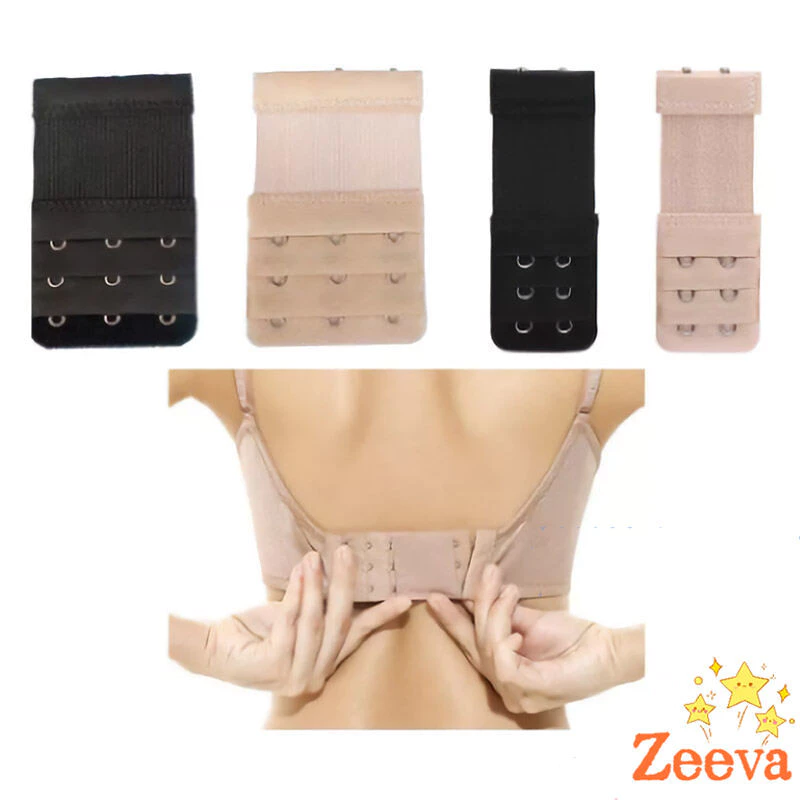 Zeeva【มีสินค้าในสต๊อก】 ตะขอปรับขยายเสื้อชั้นใน(รุ่นมียางยืด) ยืดได้ ตะขอขยายเสื้อใน Elastic Bra Extender
