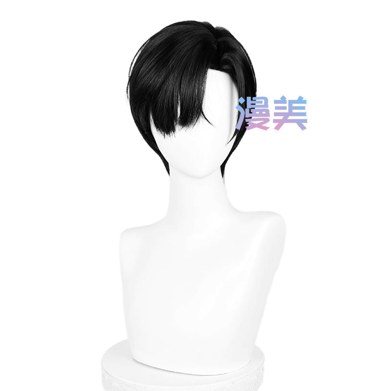 【Manmei】Alien Stage Ivan Cosplay Wig 30cm Black Short Heat Resistant Synthetic Wigs ราคา ถูกที่สุด ดีลบีเคเค แกลเลอรีภาพที่ 6