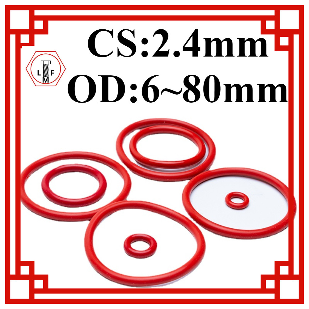 [LMF] แหวนปิดผนึก Red Repair Sealing O-Ring OD6~80 มม. * CS2.4 มม.