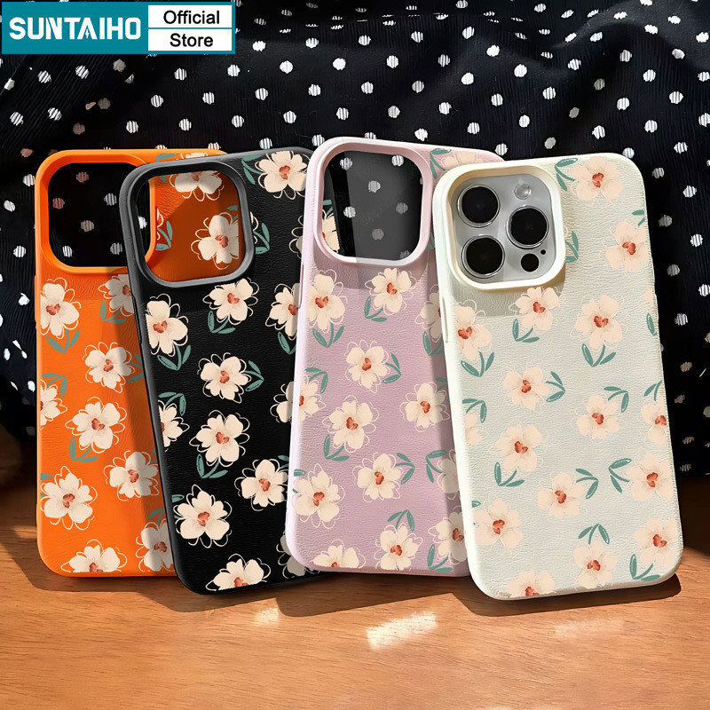 Suntaiho Aesthetic Elegantปลอกดอกไม้รูปแบบเคสโทรศัพท์สําหรับIphone 16 15 14 13 12 11 Pro Max IP 7 8 Plus Iphon X Xs XR Xs Maxซิลิคอนนุ่มพรีเมี่ยมกันกระแทกปกหลัง