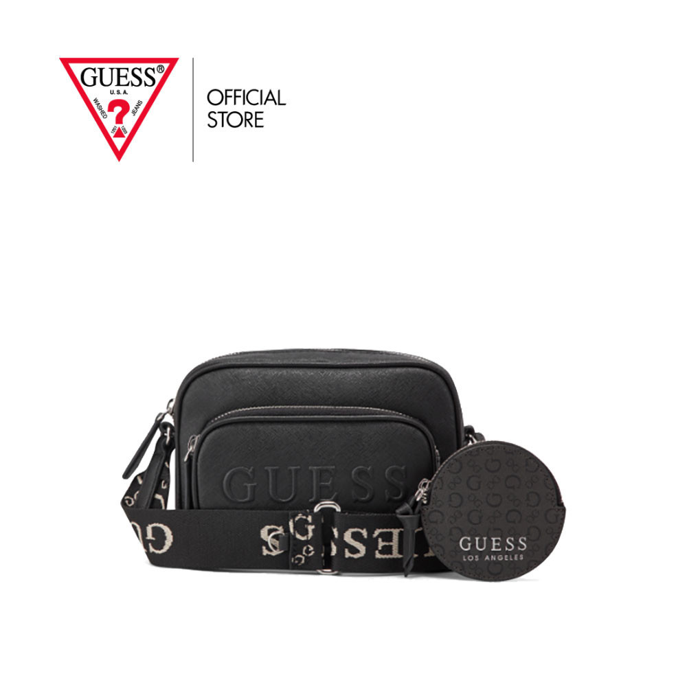 GUESS กระเป๋า รุ่น SF948971 LYA MINI DOUBLE ZIP CROSSBODY สีดำ
