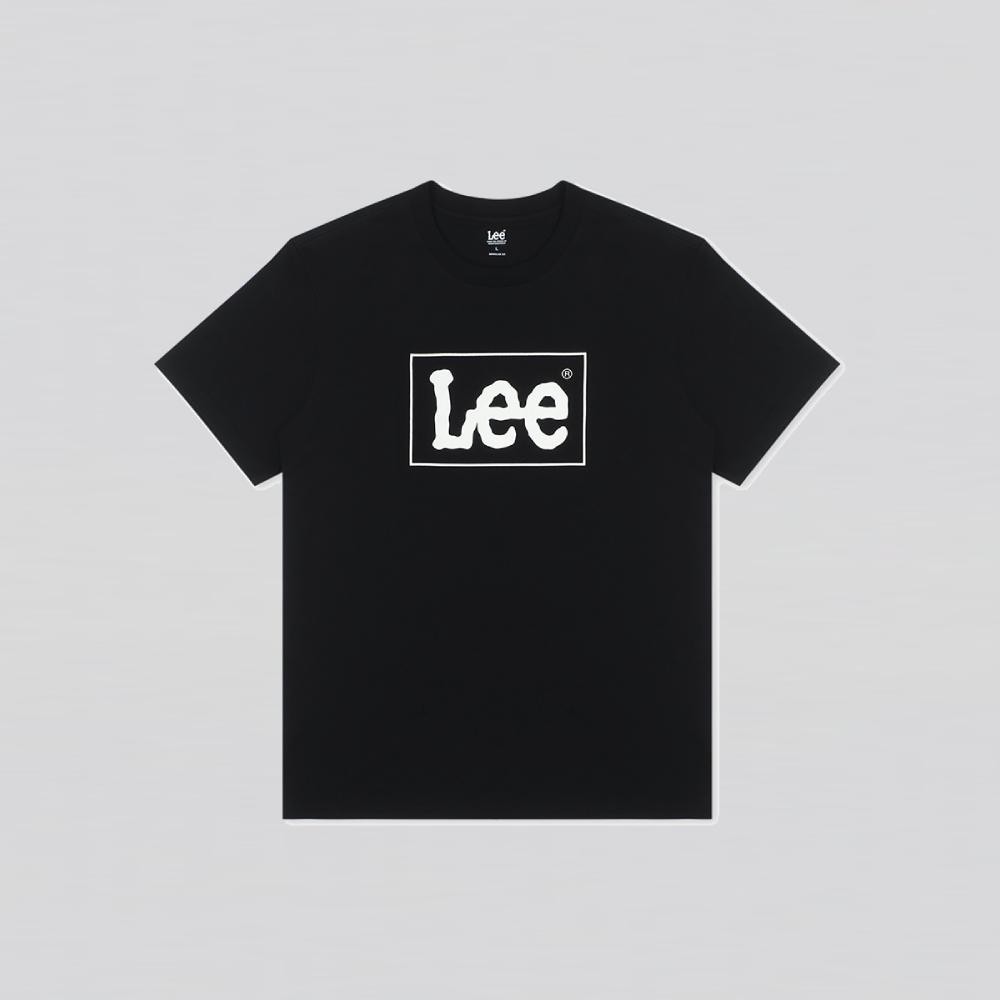 LEE เสื้อยืดแขนสั้นผู้ชาย ทรง Regular รุ่น LE F124MTSSF13 สีดำ