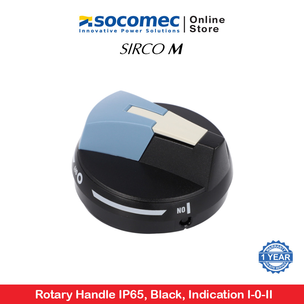 Socomec Rotary Handle IP55 Black Indication I-0-II | 14731113 | Socomec