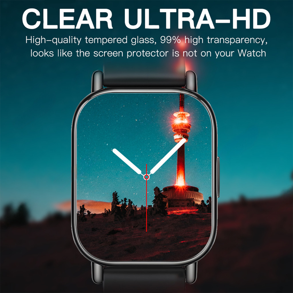 2pcs กระจกนิรภัยใช้งานร่วมกับ Xiaomi Redmi Watch 5 Active/Lite สมาร์ทนาฬิกาป้องกันหน้าจอ Anti-Scratc