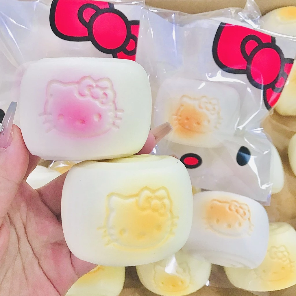 สกุชชี่น้ําตาล KT Buns สกุชชี่เปลี่ยนสี 2 สี
