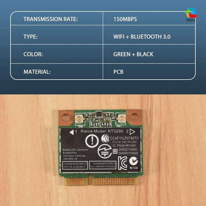 150mbps 2.4Ghz RT3290 802.11B/G ไร้สาย Wlan WIFI + บลูทูธ BT 3.0 Half Mini PCI-E Card สําหรับ CQ58 M6 4445S DV4 .paudnefth