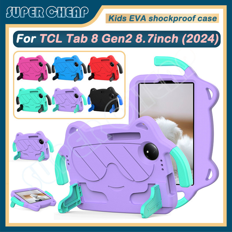 สําหรับ TCL Tab 8 Gen2 8.7 นิ้ว 2024 เด็ก Eva เคสกันกระแทกพร้อมขาตั้ง PC Bracket