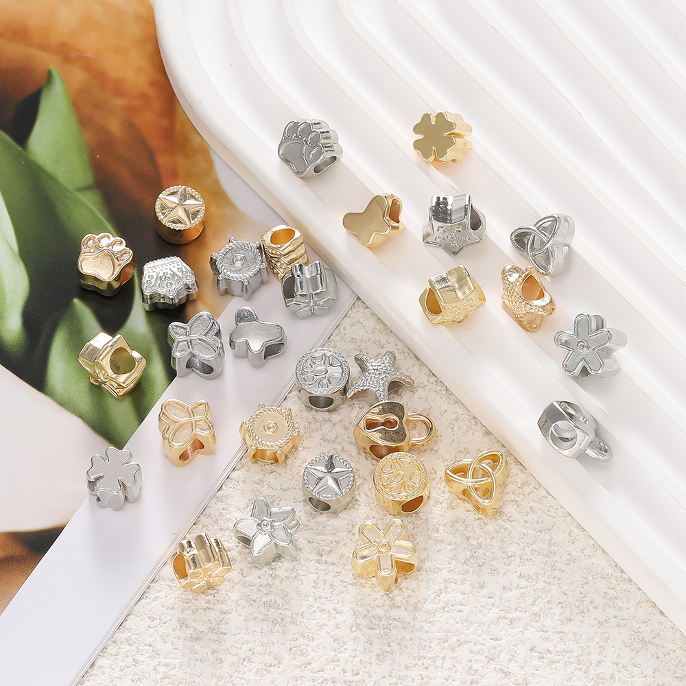 St. kunkka 5 ชิ้นCCB ลูกปัดหลุมขนาดใหญ่ผสม Star ดอกไม้ Spacer ลูกปัดสําหรับ DIY สร้อยข้อมือสร้อยคอทํา ราคา ถูกที่สุด ดีลบีเคเค แกลเลอรีภาพที่ 2