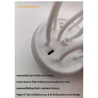 🚚 แมงกะพรุนจี้แสงควบคุมเสียง Type-C ชาร์จแมงกะพรุนน่ารักโคมไฟข้างเตียง [Domybestshop.th]