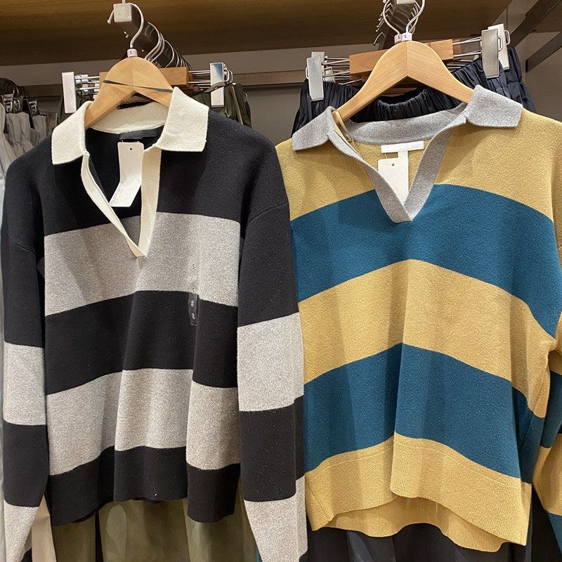 ญี่ปุ่นเดี่ยวผู้หญิงเรียบร้อนขายสบายๆโปโลคอลายเสื้อกันหนาว/คอวีสี-ล็อค เสื้อกันหนาว สูงสุด476973