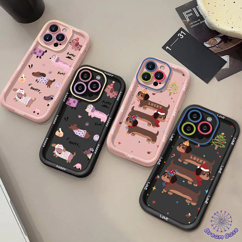 การ์ตูนน่ารักดัชชุนคู่รักนางฟ้าดวงตาอ่อนนุ่ม เคส Samsung A05 A14 A05s A15 A12 A21s A13 A06 A04 A54 A53 A34 A52 A03 A02s