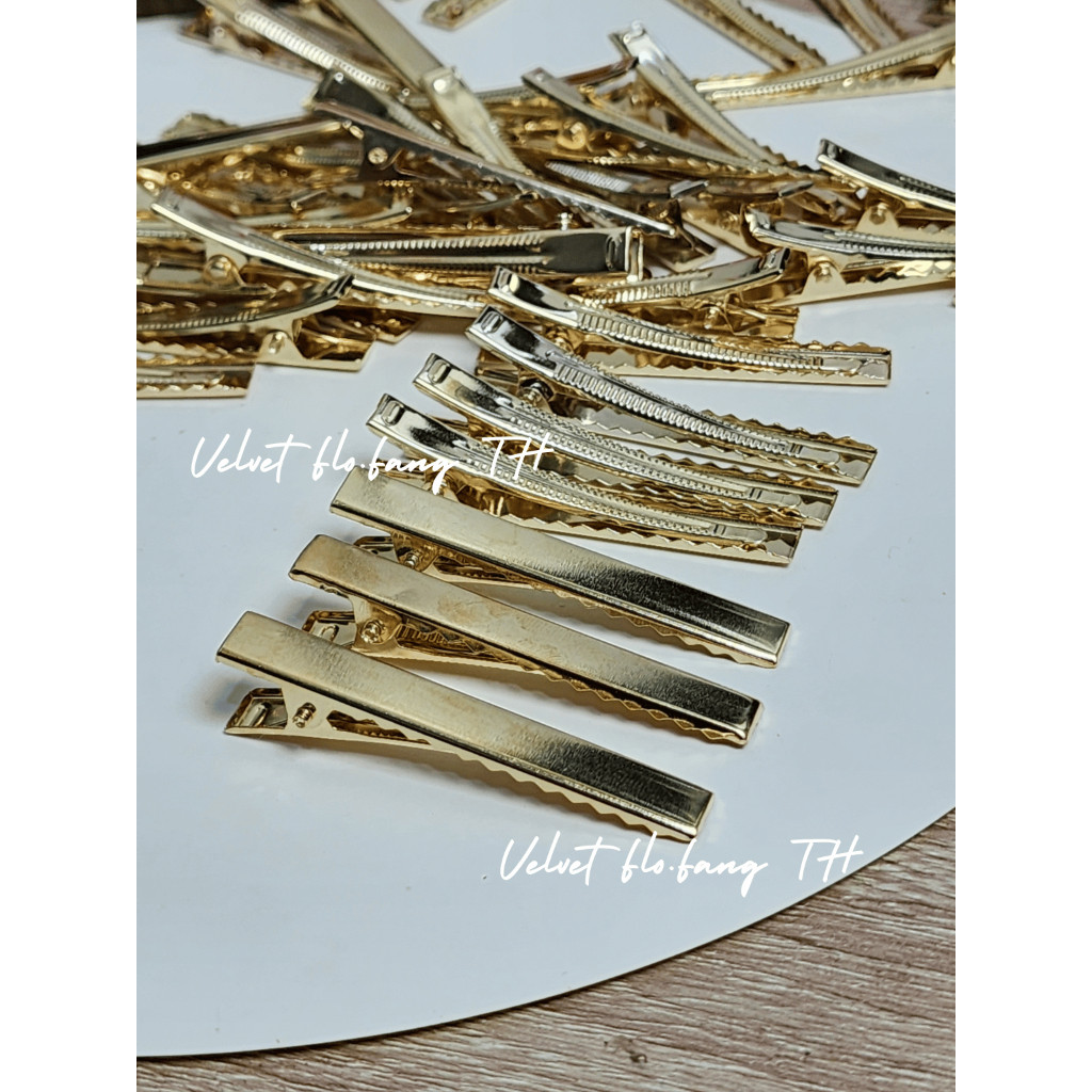 กิ๊บเปล่า กิ๊บติดผม สีทอง 50,100 ชิ้น สำหรับงานDIY  ขนาด 4.5 - 7.5 cm - รูปที่ 4