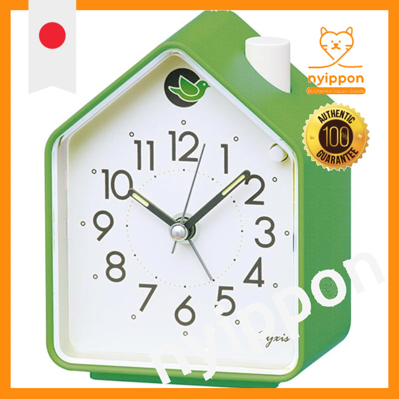 Seiko Clock Alarm Clock Table Clock Analog Green 110×86×63mm PYXIS NR452M