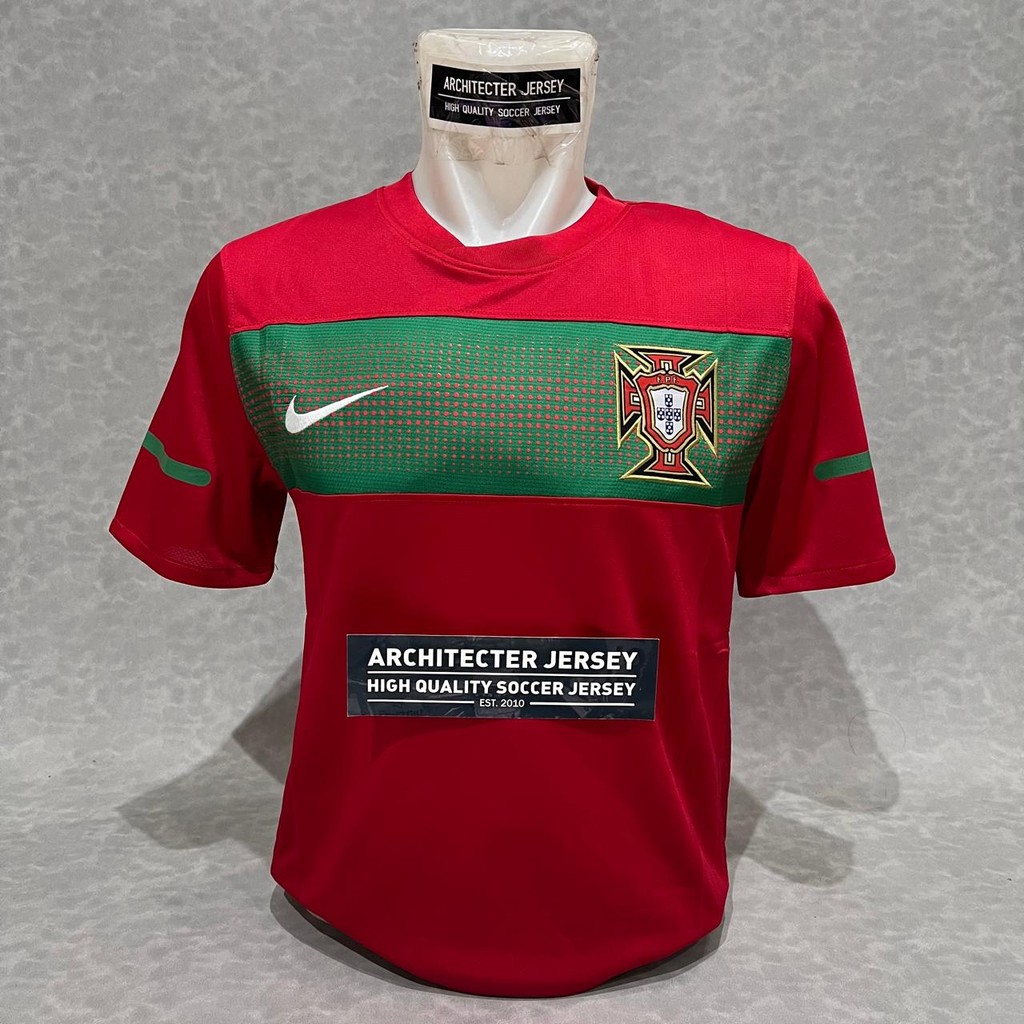 [2010] Portugal Home 2010 World Cup Football Jersey PD World Cup WC POR Retro Vintage Classic G.0