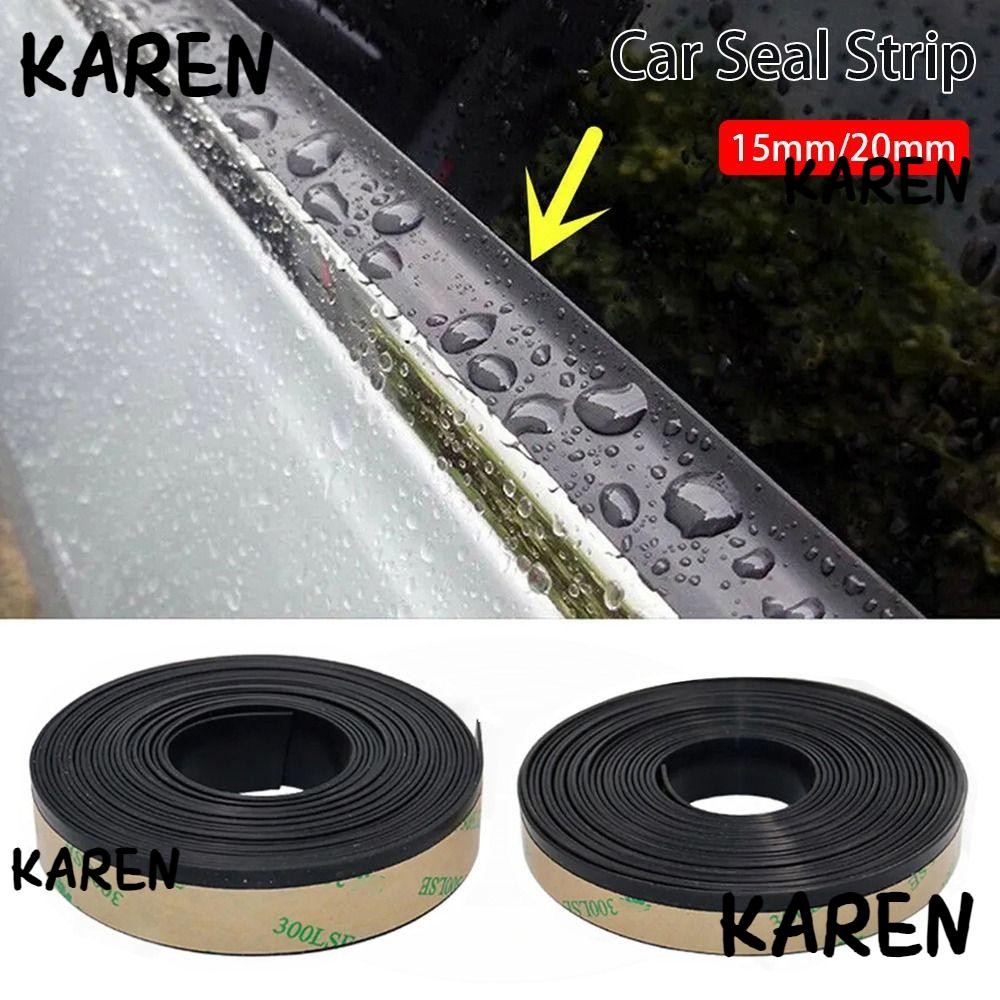KAREN 1 ชิ้นแถบปิดผนึกรถยนต์,ยางฉนวนกันเสียงขอบหน้าต่าง Weatherstrip, 1 M/4 M 15 มม./20 มม.อุปกรณ์ตกแต่งภายในอัตโนมัติด้านหน้าด้านหลังกระจก Rain Visor Seal Strip