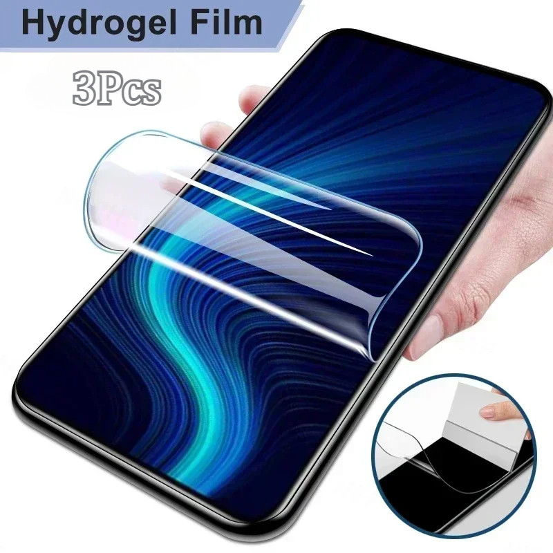 RealmeGT5 GT7 GT7T GT6 GT6T 3 ชิ้น 999D HD Clear Blue Light Soft Hydrogel ฟิล์มสําหรับ Realme GT 7 7